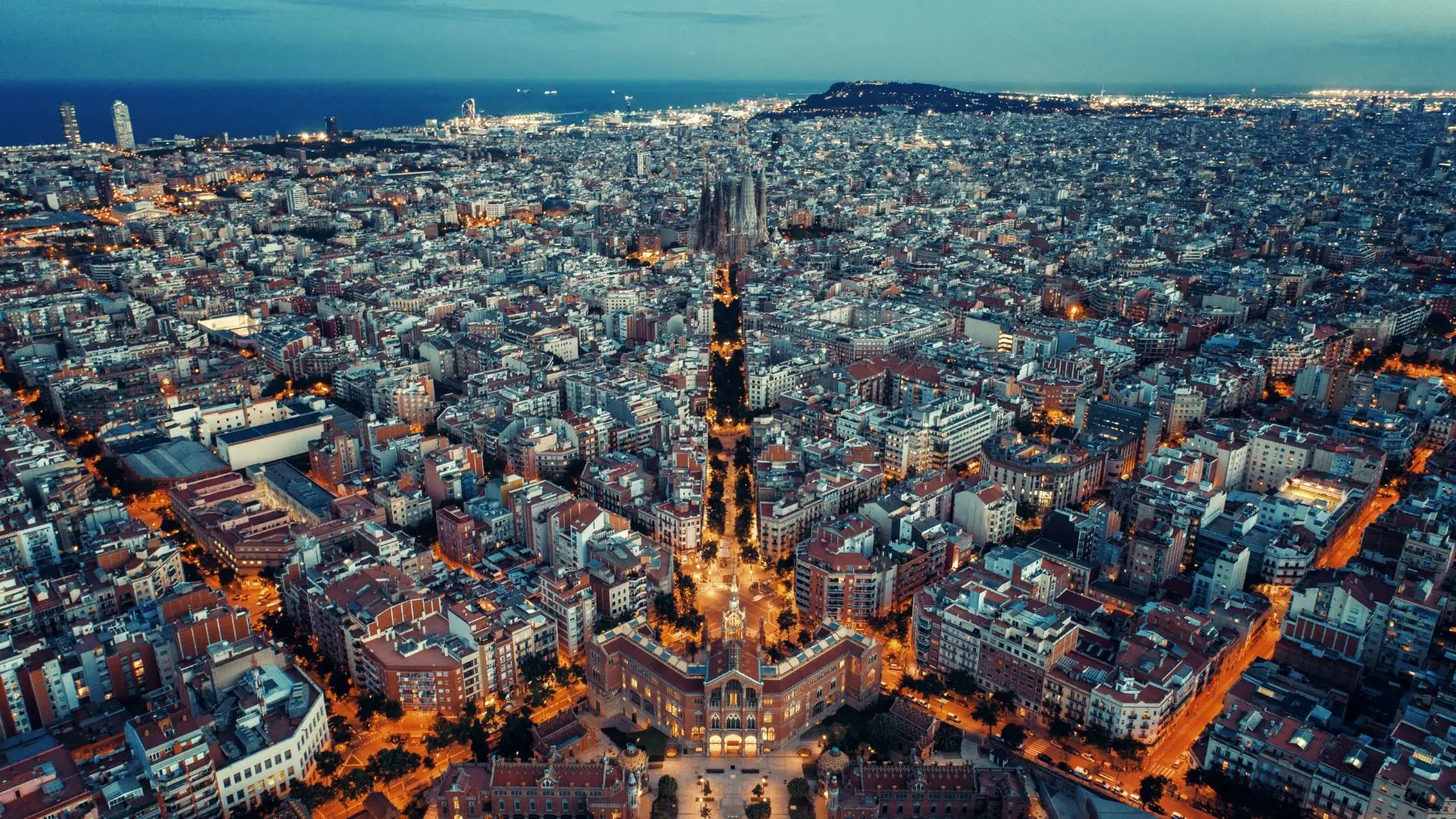 Vista panorámica de Barcelona